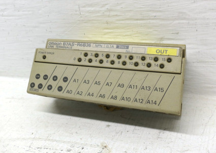 Image of Omron B7AS-R6B36 Output Link Terminal PLC Module I/O Out Small High Speed 16 Pt