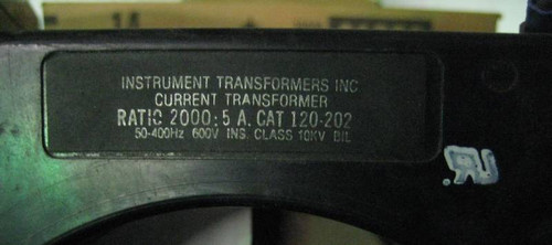 IT/Siemens 120-202 Current Transformer CT 2000:5 A 120202 (EBI2608-2)