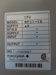 Yokogawa MP31 CPU MP31-1N MP311N H70909047 PLC Module Processing MP 31 (EBI5407-1)