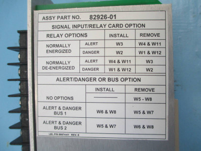 Bently Nevada 82926-01 78462-01 XDCR I/O Record 78599 PLC Relay Card 3300 (NP0043-6)