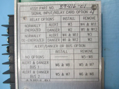 Bently Nevada 89416-01 78462-02 XDCR I/O Record Terminal 79669-14 PLC Relay Card (NP0046-2)