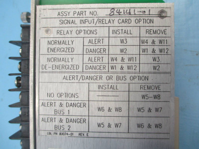 Bently Nevada 84141-01 78462-01 XDCR I/O Record Terminal 78599-09 PLC Relay Card (NP0044-6)