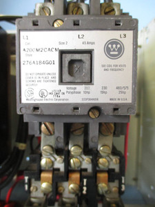 Westinghouse Type W Size 2 Starter 50 Amp 12" Breaker MCC MCCB Bucket Sz 2 50A (TK0169-3)