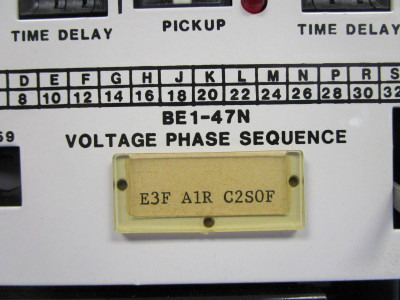 Basler Electric BE1-47N Negative Sequence Relay E3F A1R C2S0F BE147N BEI-47 (NP0326-2)