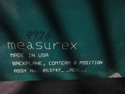 Measurex 05374701 08602600 Rack Backplane Comterm 8 Pos PLC Processor Honeywell (NP0553-2)