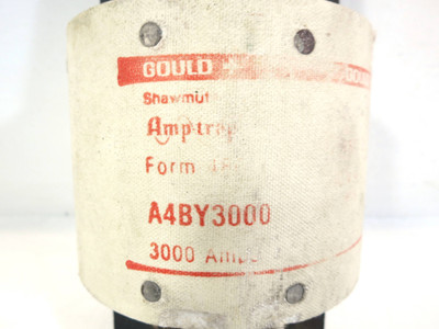 Gould Amptrap A4BY3000 3000A 600V Type 55 Form 480 Class L Fuse 3000 Amps Amp A (PM0898-1)