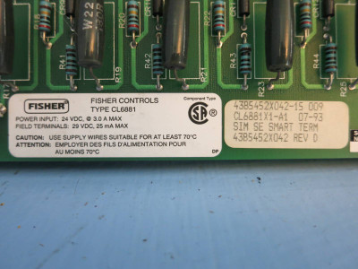Fisher-Rosemount CL6881X1-A1 SIM SE SMART TERM 43B5452X042 PLC CL6881 43B5392 (PM1041-4)