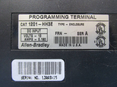 Allen Bradley 1201-HH3E Programming Terminal 1201HH3E Control Panel Interface AB (NP0605-1)