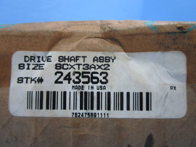 NEW Dodge 243563 SCXT3AX2 Drive Shaft Assembly 72958507 Gearbox Reducer 8 RPM 2" (NP0733-1)