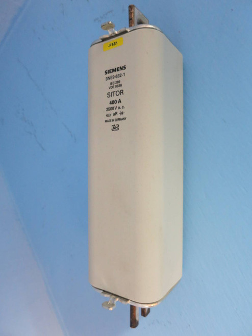 Siemens 3NE9 632-1 SITOR 400A 2500V IEC 269 VDE 0636 Fuse 400 Amp Link 3NE9632 (PM1502-22)
