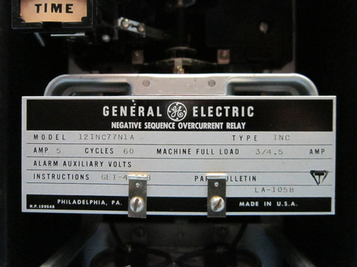 General Electric 12INC77N1A Negative Sequence Overcurrent Relay INC GE Multilin (NP0985-3)