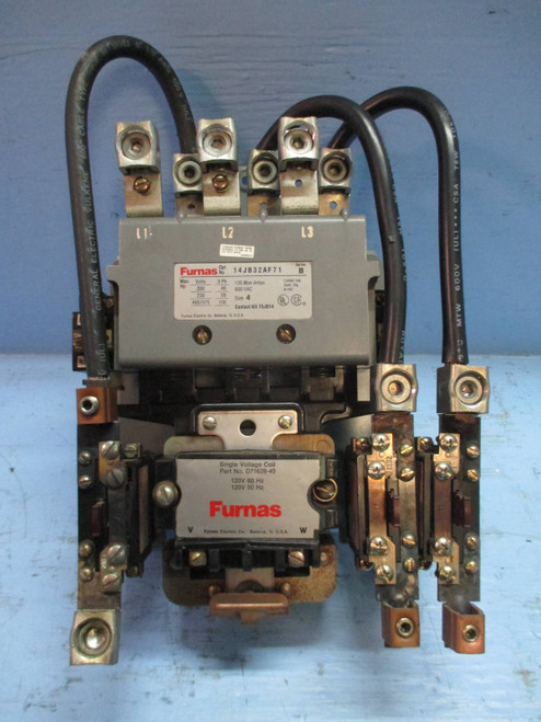 Furnas 14JB32AF71 Size 4 135A Motor Starter 120V Coil Sz 4 100 HP Series B (TK1378-1) Furnas 14JB32AF71 Size 4 135A Motor Starter 120V Coil Sz 4 100 HP Series B (TK1378-1)