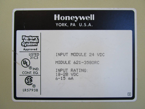 Honeywell 621-3580RC Input Module PLC 6213580 RC Series 9000 24 VDC 6213580RC IN (NP1077-2)