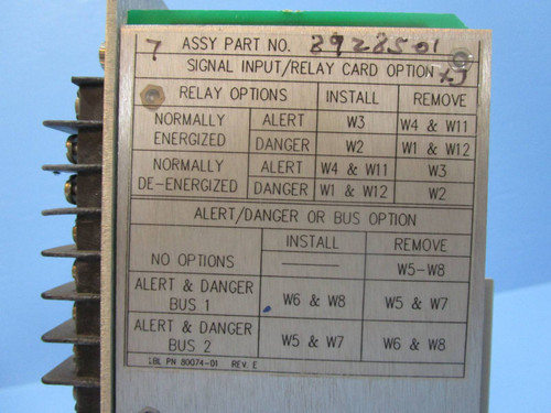 Bently Nevada XDCR I/O & Record Terminals 89285-01 Alarm Relay Outputs 79748-01 (NP1118-1)