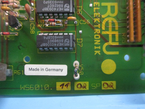 Refu Elektronik WS6010.1102 SP02 Siemens Simovert Drive PLC Circuit Board WS6010 (TK1685-2)