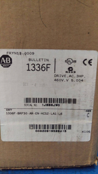 NEW Allen Bradley 1336F-BRF30-AN-EN-HCS2-LA1-L6 3HP AC VS Drive 460V Ser. C NIB (MM0269-1)