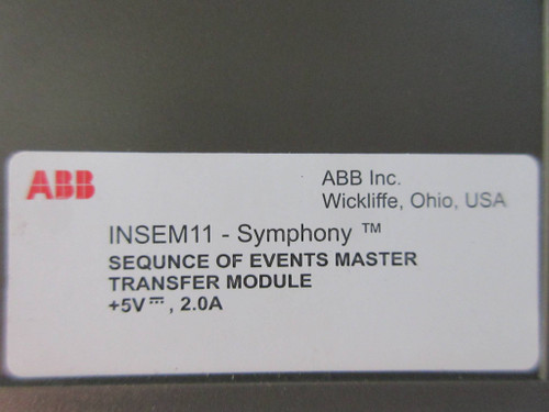 ABB Bailey INSEM11 Symphony Sequence Of Events Master Transfer Module 6644375A5 (TK2253-1)