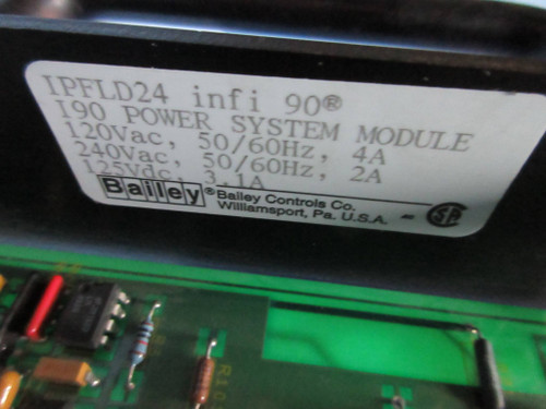 Bailey IPFLD24 infi-90 I90 Power System Module Assy 6642397D1 ABB Symphony PLC (TK2342-1)