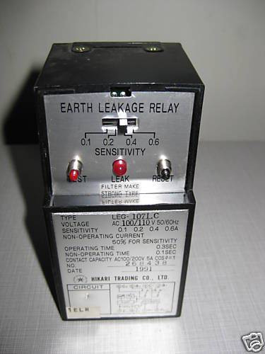 Hikari LEG-107LC Earth Leakage Relay 100/110VAC (EBI2383-12)