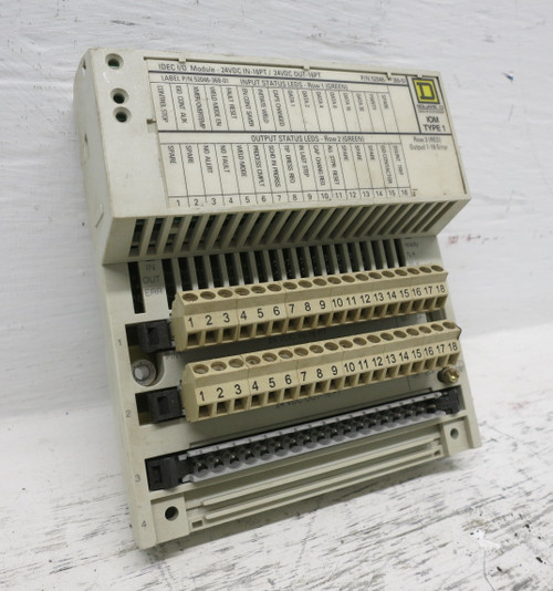 Square D 170ADM35010 TSX Momentum PLC Base 52046-355-51 IDEC I/O Module IOM (EBI3009-18)