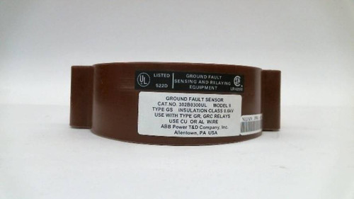 New ABB 302B0300UL Ground Fault Sensor Type GS Insulation Class 0.6Kv Model II (YY3772-1)
