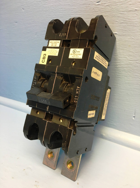 Heinemann Eaton GJ1P-Z8-4 400A Circuit Breaker GJ1P-H99-M-A-DU 2 Pole 400 Amp (EM1850-18)