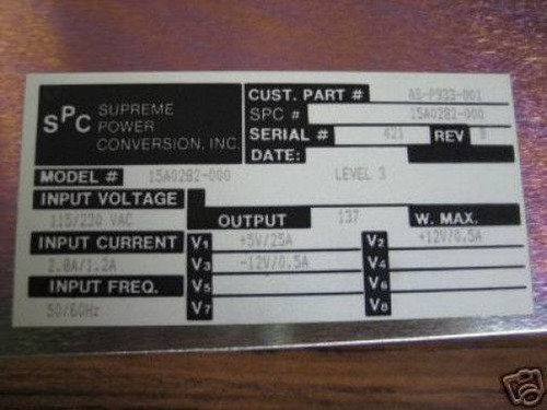 Modicon/AEG AS-P933-001 Power Supply ASP933001 PLC Module PS (EBI2967-1)