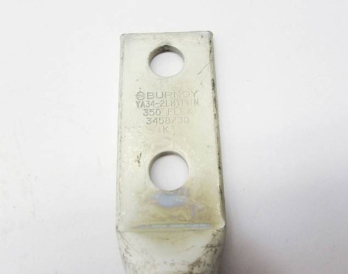 Set of 3 Burndy YA34-2LH119TN Copper Compression Terminal 2 Hole Lug NIB (YY1879-1)