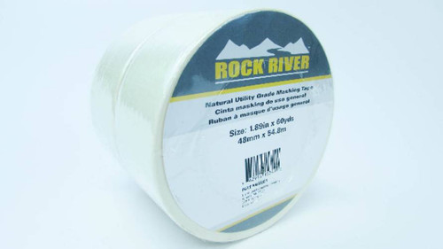 Lot of 24 Rolls Rock River 0615931 48mm x 54.8m Tan Utility Grade Masking Tape (YY0566-1)