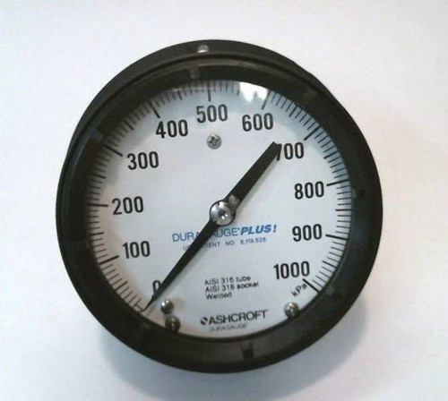 New Ashcroft 45-1379SS-02B-XLL-1000KPAG Pressure Gauge NIB (YY3003-1)