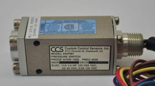New CCS 694PM1 11A 125-250V Telematic Control Pressure Temperature Switch NIB (YY3135-6)