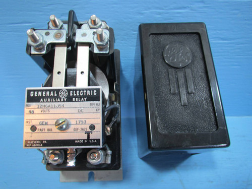 General Electric 12HGA11J54 Auxiliary Relay Type HGA GE 48 Volt DC GEF-2623 (NP1619-8) General Electric 12HGA11J54 Auxiliary Relay Type HGA GE 48 Volt DC GEF-2623 (NP1619-8)