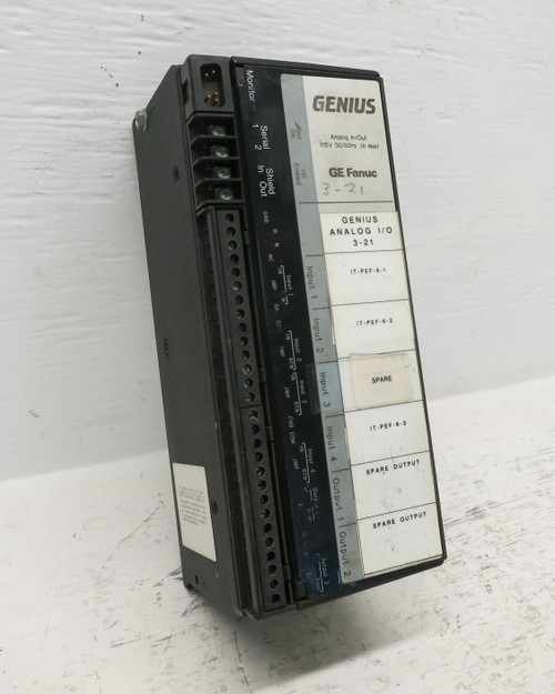 GE Fanuc IC660ELA100A Genius Analog In/Out PLC Module IC660ELA100-A Input Output (EBI1854-38)