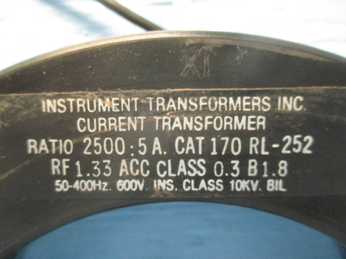 Instrument Transformers 170RL-252 Current Transformer Ratio 2500:5A CT (DW0296-11)