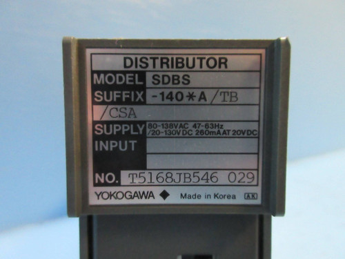 Yokogawa SDBS-140*A/TB Power Distributor 80-138Vac / 20-130V-dc SDBS-140-A (TK2689-2)