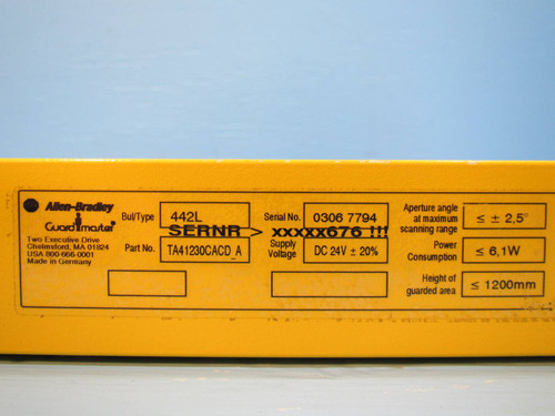 Allen Bradley GuardMaster 442L-TA41230CACD Light Curtain 1200 mm  442LTA41230 (NP1761-2)