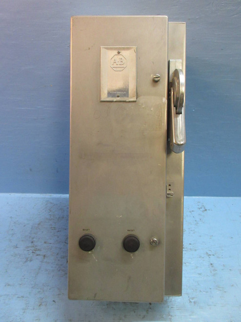 Allen Bradley Stainless Size 1 Starter 30 Amp Breaker Combination Combo Box SS (TK2973-1)