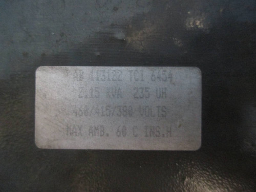 Allen Bradley / TCI 113122 / 6454 Line Reactor 2.15 kVA 460/415/380 Volt 460V AB (DW0498-1)