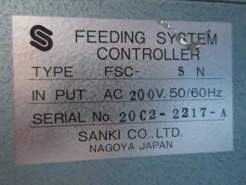 Sanki FSC-SN Feeding System Controller 200V PLC Board Modules and Chassis (TK3435-3)