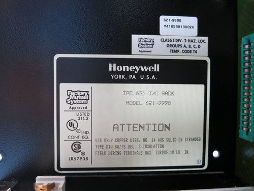 Honeywell 621-9990 Rack Chassis PLC Module 621 I/O 60304 IPC 6219990 In 12 Slot (NP1893-14)