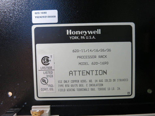 Honeywell 620-1690 Rack Chassis PLC Module 620-11/14/16/26/36 12 Slot Processor (NP1892-1)
