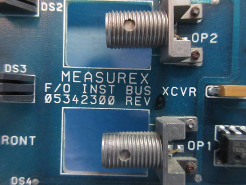 Measurex 053423-00 Rev B F/O Inst Bus XCVR Module PLC 05342300 Revision B (TK3827-7)