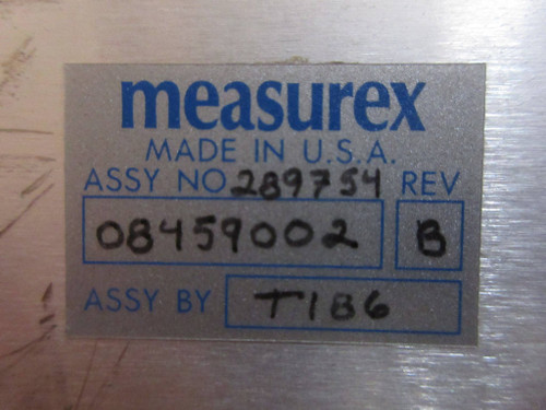 Measurex 08459002 10-Slot Chassis Module Rack with Unitec Backplane 05346301 (TK3845-3)