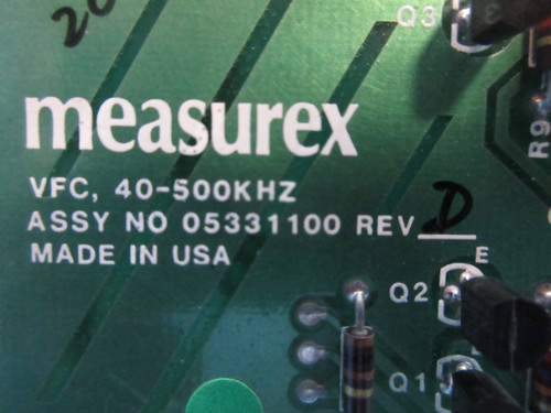 Measurex 05331100 Rev. D VFC 40-500KHZ Module Board PLC 053311-00 (TK3889-8)