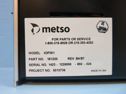 Valmet Metso Automation IOP351 181220 Rev B4/B7 Relay Output Module PLC Out (NP2012-295)