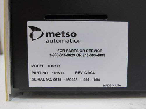 Valmet Metso Automation IOP371 181500 Rev C1/C4 I/O Bus Extender Module PLC (NP2050-4)