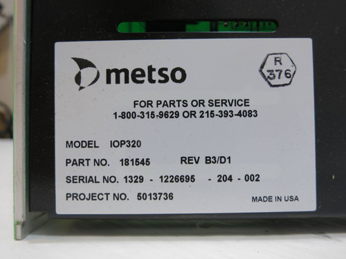 Valmet Metso Automation IOP320 181545 Rev B3/D1 Analog Output Module PLC IOP 320 (NP2048-1)