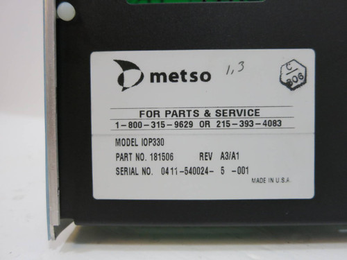 Valmet Metso Automation IOP330 181506 Rev A3/A1 Digital Input Module DC 24V (NP2058-1)