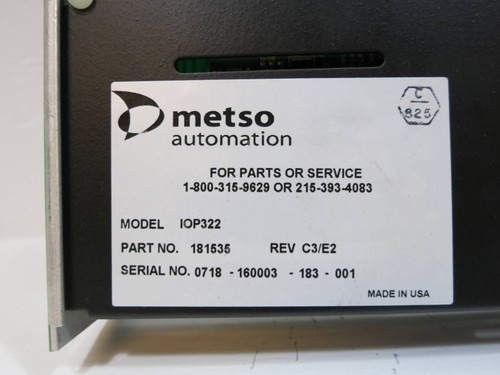 Valmet Metso Automation IOP322 181535 Rev C3/E2 Isolated Analog Output Module (NP2070-1)