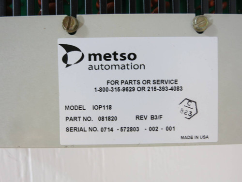 Valmet Metso Automation IOP118 081820 Relay Output Module Rev B3/F PLC IOP 118 (NP2092-1)
